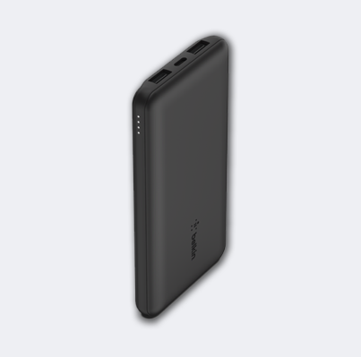 BELKIN BOOST CHARGE 10K POWER BANK 15W USB-C, DUAL 12WX2 USB-A BLACK - feature 1