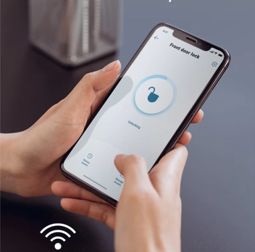Eufy WiFi Fingerprint smart lock B2C - US Black - Control from Anywhere Feature