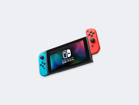 Nintendo Switch With Neon Blue & Red Control - 1