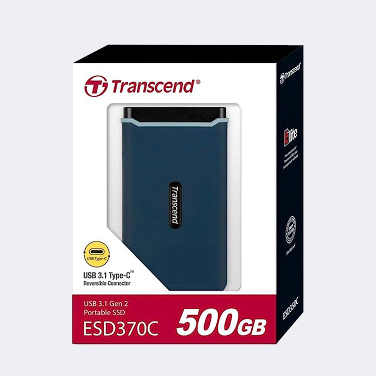 Trasncend500GBPortableSSD,3DNANDFLASH,USB3.1GEN2,TYPECTOTYPEA1
