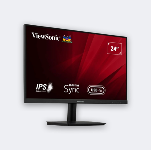 VIEWSONIC VA2409-MHU, 24 FULL HD MONITOR, IPS, HDMI, VGA AND USB-C, SPEAKERS-f1